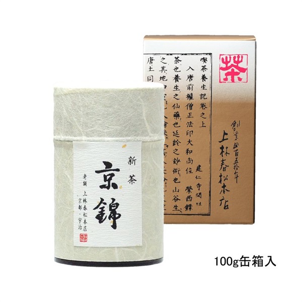 新茶 京錦(100g和紙缶箱入  包装　¥3,240)