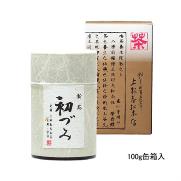 新茶 初づみ 袋入(100g和紙缶箱入  包装　￥2,376)