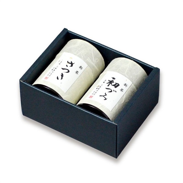 新茶 初づみ・さつき 100g缶箱入  包装（予約商品）