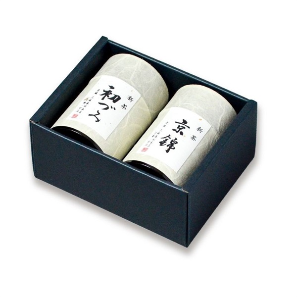新茶 京錦・初づみ 100g缶箱入  包装
