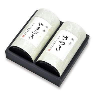 新茶 さつき・やまぶき 200g缶箱入  包装（予約商品）
