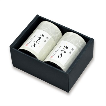 新茶 さつき・やまぶき 100g缶箱入  包装（予約商品）
