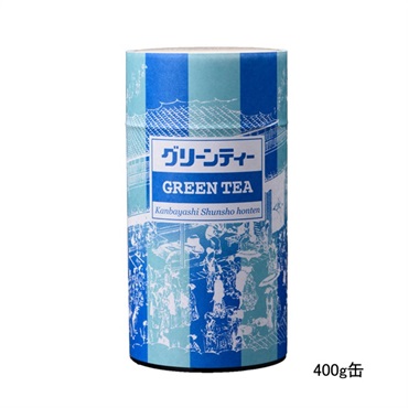 グリーンティー　缶(400g缶　¥1,296)